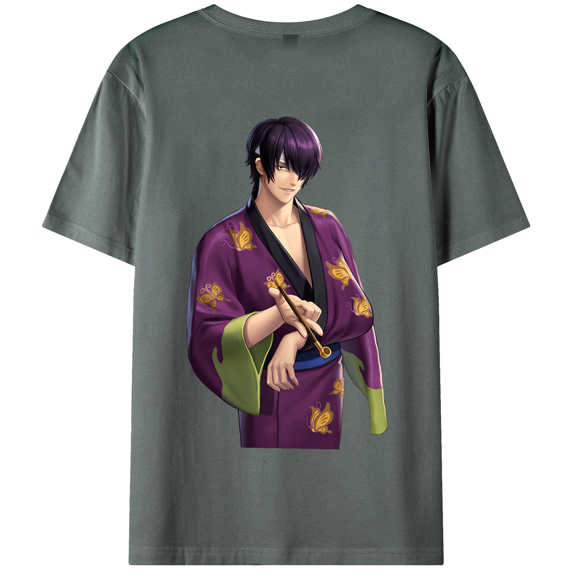 （画像用） ぎんたま 坂田銀時（さかたぎんとき） 神楽 志村新八（しむら しんぱち） GINTAMA Sakata Gintoki Kagura Shimura Shinpachi 綿100％半袖Tシャツ（背面プリント）